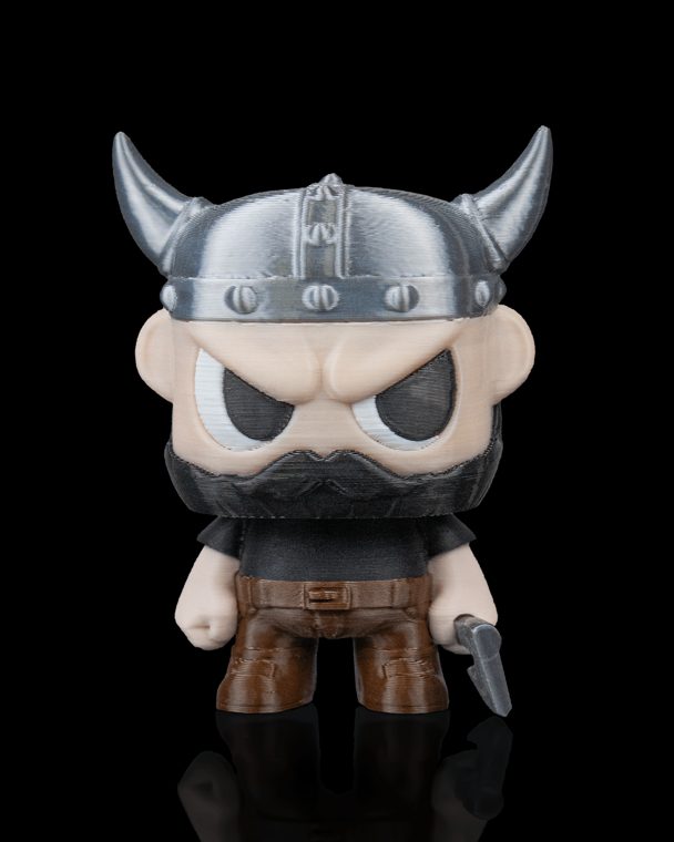 Figura multicolor em impressão 3D